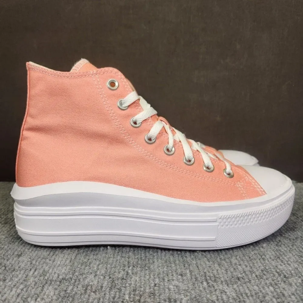 Converse CTAS Move Hi Womens Size 10 Lawn Flamingo White Platform Sneakers Shoes